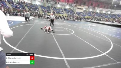 57 lbs Consi Of 4 - Logan Clarendon, Black Fox Wrestling Academy vs Gage Encinias, Pomona Elite