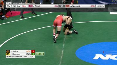 157 3rd, Michael Kemerer (Iowa) vs. Joseph Smith (Oklahoma St.)