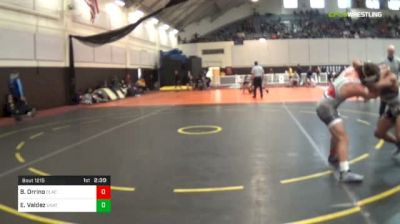 157 lbs Consi Of 16 #2 - Braedon Orrino, Clackamas Community College vs Elijah Valdez, Unattached - Colorado State University - Pueblo