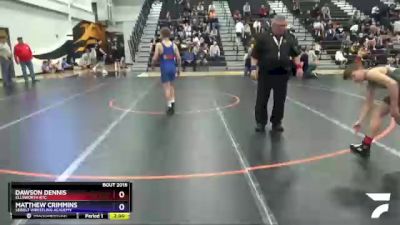 14U-7 lbs Round 1 - Dawson Dennis, Ellsworth RTC vs Matthew Crimmins, Sebolt Wrestling Academy