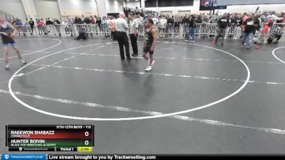 113 lbs Champ. Round 2 - Hunter Boivin, Black Fox Wrestling Academy vs Raekwon Shabazz, Connecticut