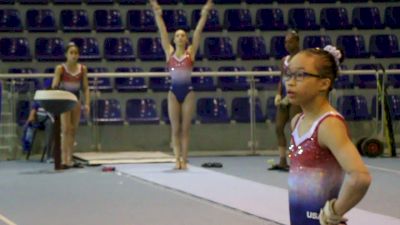 Alyona Shchennikova Yurchenko Double - Training Day 2, 2017 Jesolo Trophy