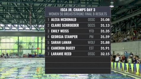 ISCA Jr. Champ Cup: Women's 50 Breast A-Final