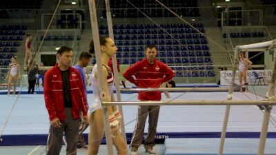 Alyona Shchennikova Bar Routine- Training Day 3, 2017 Jesolo Trophy