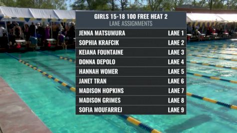 Far Westerns: Girls 17-18 100 Free Final