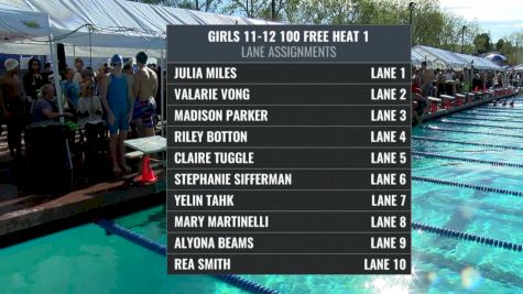 Far Westerns: Girls 11-12 100 Free Final