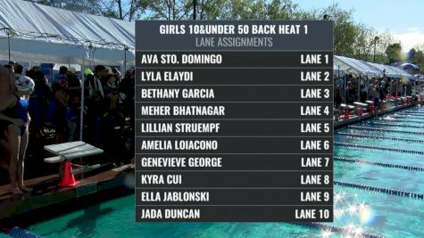 Far Westerns: Girls 10&U 50 Back Final