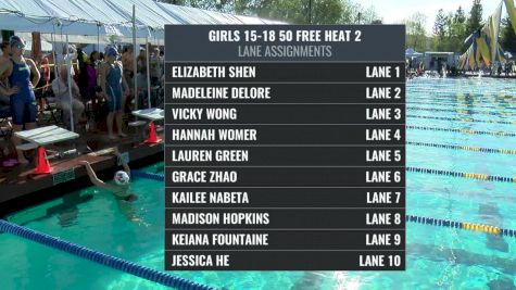 Far Westerns - Girls 17-18 50 Free Final