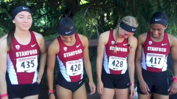 Olivia Baker split 51.8 on Stanford's winning 4x4