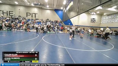 60 lbs Quarterfinal - Kyson Oldroyd, Westlake vs Cullen Eller, Sanderson Wrestling Academy