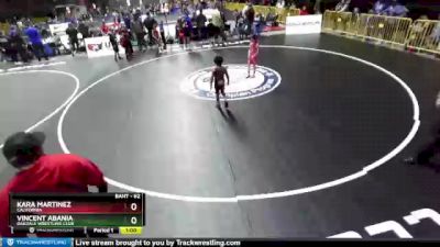 62 lbs Champ. Round 1 - Vincent Abania, Oakdale Wrestling Club vs Kara Martinez, California