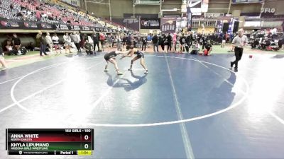 100 lbs Quarterfinal - Anna White, North Dakota vs Khyla Lipumano, Arizona Girls Wrestling