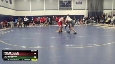 285 lbs 1st Place Match - Trevor Manley, Washington & Jefferson vs Seth Phillips, Thiel College