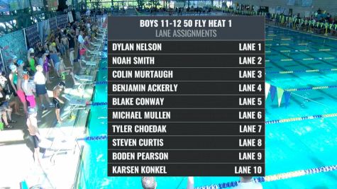 Boy's 11-12 50 Butterfly