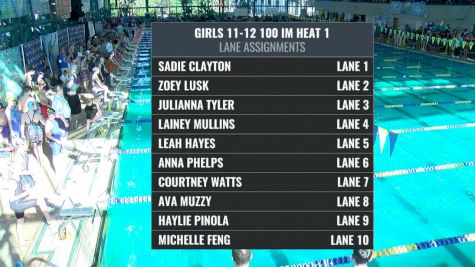 ISCA Elite - Girl's 11-12 100 IM