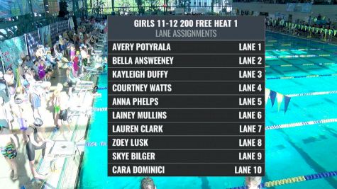 ISCA Elite - Girl's 11-12 200 Freestyle