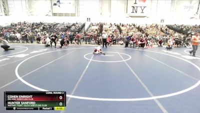 47 lbs Cons. Round 2 - Hunter Sanford, Whitney Point Youth Wrestling Club vs Cohen Enright, Pal-Mac Wrestling Club