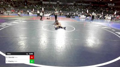 70 lbs Round Of 16 - Dennis Gendel, Triumph Trained vs Tommy Placky, Princeton Wrestling Club Youth