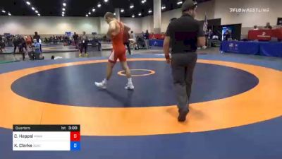 65 kg Quarterfinal - Carter Happel, Hawkeye Wrestling Club vs Kizhan Clarke, Dcac