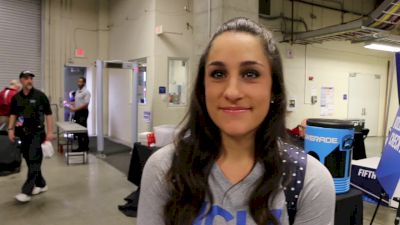 Jordyn Wieber On UCLA's Meet & Developing In Her Coaching Role - 2017 NCAA Championships Semifinal 1