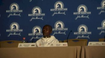 Geoffrey Kirui after winning the 2017 Boston Marathon