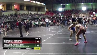 160 lbs Cons. Round 2 - Trevor Jorgenson, Midwest Destroyers Wrestling Club vs Brayden Kendall, Ogallala Youth Wrestling