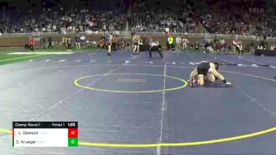 D2-120 lbs Champ. Round 1 - Logan Dawson, Lowell HS vs Cadence Krueger, Escanaba HS