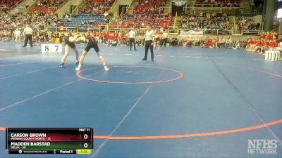 138 lbs Semis & 1st Wrestleback (8 Team) - Madden Barstad, Velva vs Carson Brown, Pembina County North