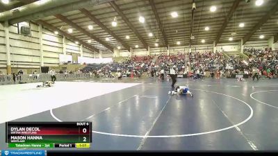 54 lbs Champ. Round 1 - Mason Hanna, Westlake vs Dylan DeCol, Uintah Wrestling