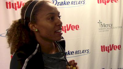 Kori Carter after taking second at Drake Relays