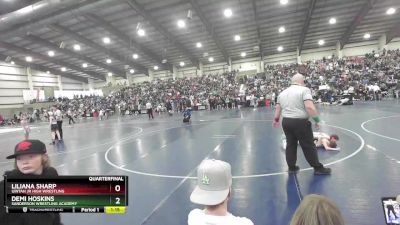 60 lbs Quarterfinal - Liliana Sharp, Uintah Jr High Wrestling vs Demi Hoskins, Sanderson Wrestling Academy