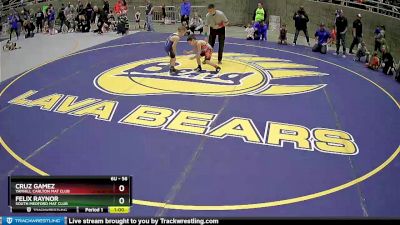 56 lbs Round 3 - Cruz Gamez, Yamhill Carlton Mat Club vs Felix Raynor, South Medford Mat Club