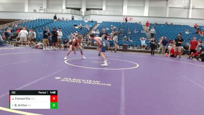 135 lbs Cons. Round 3 - Brayd Arthur, Oak Hill vs Josh Foxworthy, Southport