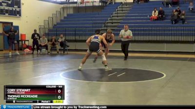 165 lbs Round 3 - Cory Stewart, Cornell College vs Thomas McCreadie, Dubuque