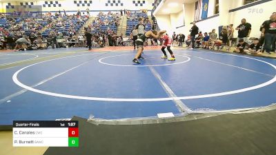 70 lbs Quarterfinal - Cruz Canales, Claremore Wrestling Club vs Pierce Burnett, Broken Arrow Wrestling Club