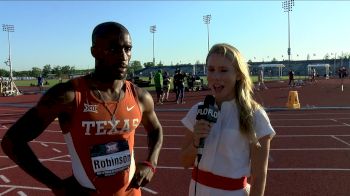Texas' Byron Robinson says wind is no excuse when racing