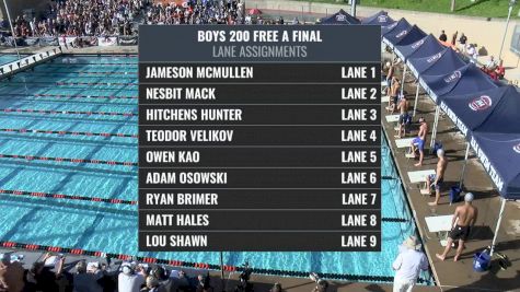 CIF-SS Div. 1 Boys 200 Free A-Final