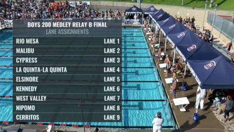 CIF-SS Div. 3 Boys 200 Medley Relay B-Final