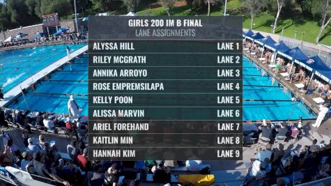 CIF-SS Div. 3 Girls 200 IM B-Final