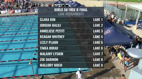 CIF-SS Div. 3 Girls 50 Freestyle B-Final