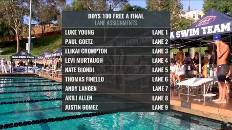 CIF-SS Div. 3 Boys 100 Freestyle A-Final