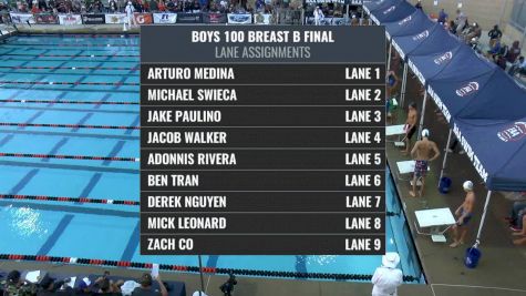 CIF-SS Div. 3 Boys 100 Breaststroke B-Final