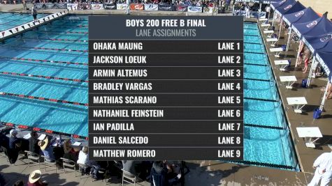CIF-SS Div. 4 Boys 200 Freestyle B-Final