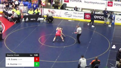 127 lbs Quarterfinal - Reagan Evans, Chambersburg vs Koda Kuzma, Corry