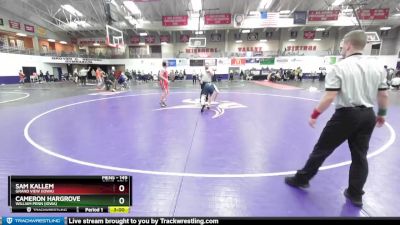 149 lbs Cons. Semi - Sam Kallem, Grand View (Iowa) vs Cameron Hargrove, William Penn (Iowa)