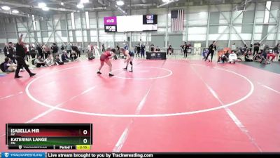 68 lbs Quarterfinal - Isabella Mir, NV vs Katerina Lange, MN