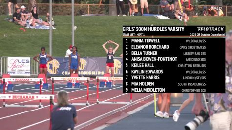 High School Girls' 300m Hurdles, Finals 1