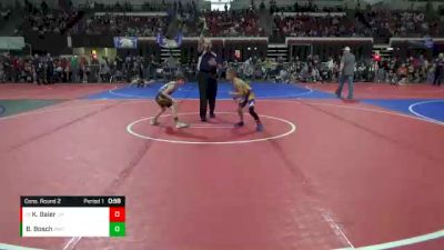 66 lbs Cons. Round 2 - Kason Baier, Laurel Matburners vs Brayker Bosch, Butte Wrestling Club