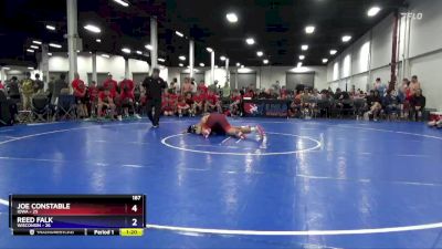 187 lbs Quarterfinals (8 Team) - Joe Constable, Iowa vs Reed Falk, Wisconsin