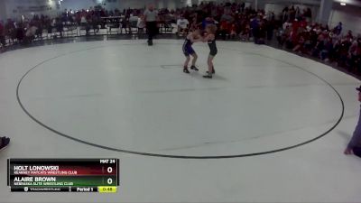 19 lbs Quarterfinal - Alaire Brown, Nebraska Elite Wrestling Club vs Holt Lonowski, Kearney MatCats Wrestling Club